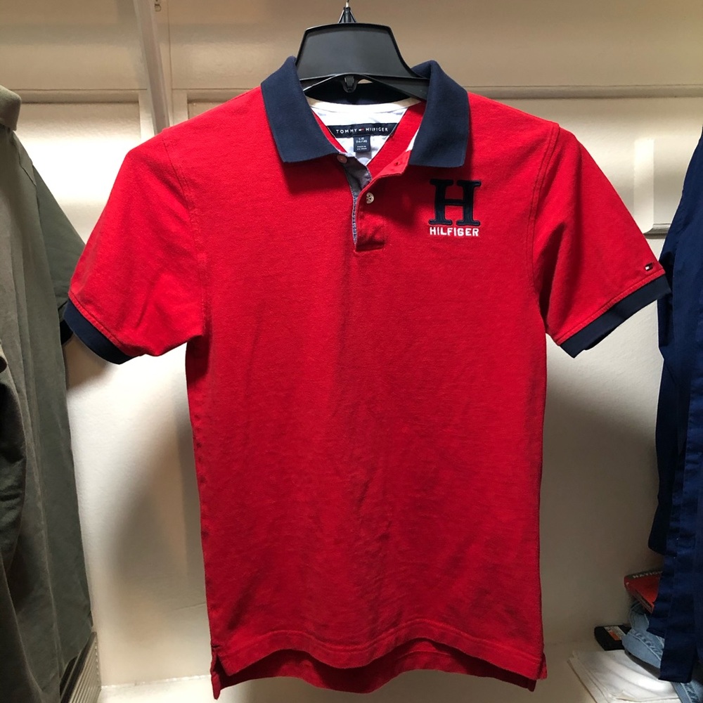 Red Kids Tommy Hilfiger Polo
